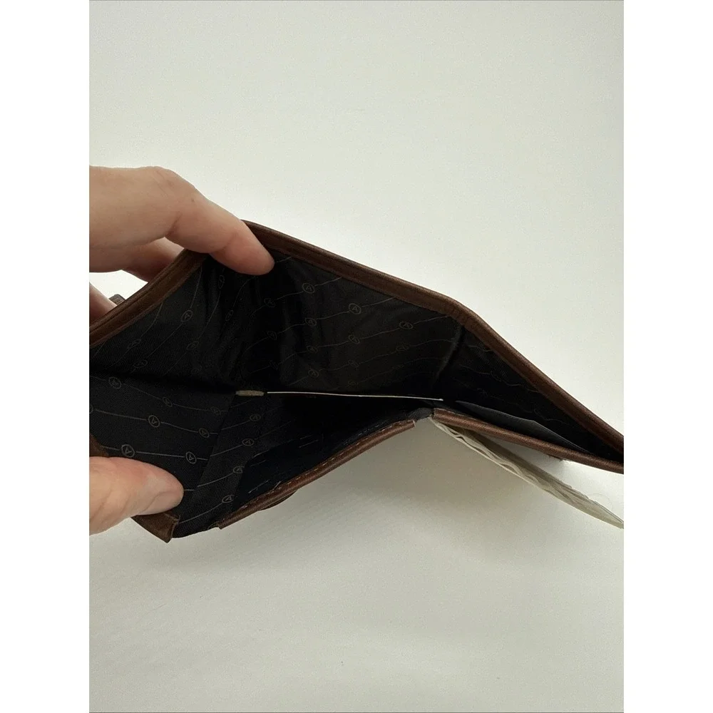 New Brown AMITY Leather Tri-Fold mens wallet Brown Soft Leather